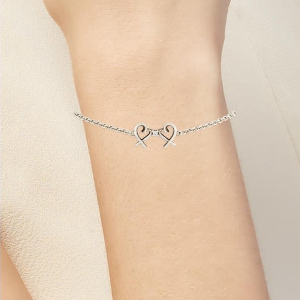 Tiffany & Co Double Loving Heart Bracelet -Diamond - Picture 4 of 4